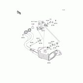 Схема вузла: Вихлопна система для Kawasaki EX650 Ninja 650