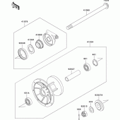 Схема вузла: Ступиця переднього колеса для Kawasaki KL650 KLR650