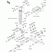 Схема вузла: Задня підвіска для Kawasaki KX250/ KX252 KX250F