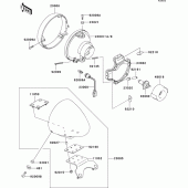 Схема вузла: Headlight(s) для Kawasaki VN1500 VN1500 Drifter