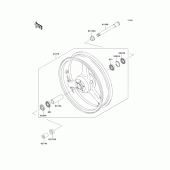 Схема вузла: Front wheel для Kawasaki ZX600 ZZ-R600