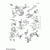 Схема вузла: Ящик акумуляторної батареї для Kawasaki ZX600 Ninja 600R