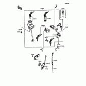 Схема вузла: Замок запалювання для Kawasaki ZX600 GPX600R