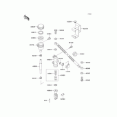 Схема узла: Задний тормозной цилиндр для Kawasaki KL650 KLR650