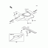 Схема узла: Задние боковые обтекатели & Защита цепи для Kawasaki ZX1200 Ninja ZX-12R