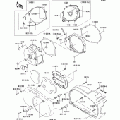 Схема вузла: Left engine cover(s) для Kawasaki VN1600 VN1600 Mean Streak