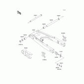 Схема вузла: Задній важіль (маятник) для Kawasaki EX500 GPZ500S