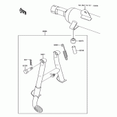 Схема вузла: Аксесуар (Center Бокова підніжка) для Kawasaki BJ250