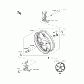 Схема вузла: Front wheel для Kawasaki ZX1400 Ninja ZX-14R ABS