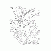 Схема узла: Engine cover(s)(1/2) для Kawasaki KX125