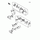 Схема узла: Поворотники для Kawasaki EX400 GPZ400S