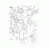Схема вузла: Cylinder head/cylinder(1/2) для Kawasaki KX250/ KX252 KX250