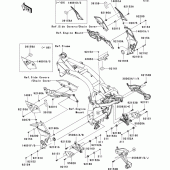 Схема вузла: Frame fittings(1/2) для Kawasaki ZR750 Z750 ABS