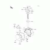 Схема вузла: Повітряний фільтр для Kawasaki KMX125