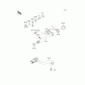 Схема узла: Переключатель передач для Kawasaki KX250/ KX252 KX250