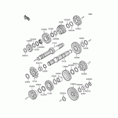 Схема вузла: Трансмісія для Kawasaki KL250 KL250 Super Sherpa