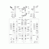 Схема вузла: Вилка передньої осі для Kawasaki EJ800 W800