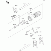 Схема вузла: Gear change drum/shift fork(s) для Kawasaki EJ650 W650