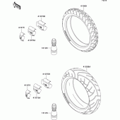 Схема узла: Шины для Kawasaki ZR1200 ZRX1200