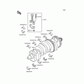Схема узла: Коленчатый вал для Kawasaki ZX1200 Ninja ZX-12R
