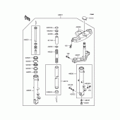 Схема вузла: Вилка передньої осі для Kawasaki ZX400 ZZR400
