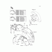 Схема вузла: Fenders(1/2) для Kawasaki VN900 Vulcan 900 Classic LT