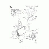 Схема узла: Радиатор для Kawasaki ZX1000 Ninja 1000