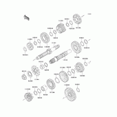 Схема узла: Трансмиссия для Kawasaki KLX300R