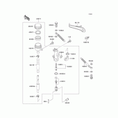 Схема узла: Задний тормозной цилиндр для Kawasaki ZX600 Ninja ZX-6