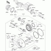 Схема вузла: Drive shaft/final gear(1/2) для Kawasaki VN1500 VN1500 Drifter