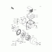 Схема вузла: Повітряний фільтр Kawasaki KLX300R