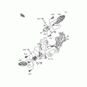 Схема вузла: Підніжки для Kawasaki KX450 KX450F