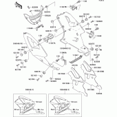 Схема вузла: Cowling lowers(zx750-m1) для Kawasaki ZX750 ZXR750R