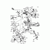 Схема вузла: Підніжки для Kawasaki ER650 ER-6N