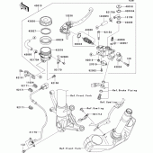 Схема вузла: Передній гальмівний циліндр Kawasaki ZR1000 Z1000 ABS