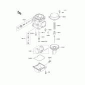 Схема вузла: Комплектуючі карбюратора для Kawasaki EX500 GPZ500S