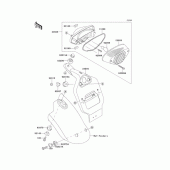 Схема вузла: Задній ліхтар (Стоп-сигнал) для Kawasaki EJ650 W650