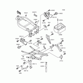 Схема узла: Рама и батарейный отсек для Kawasaki ZX400 ZXR400R