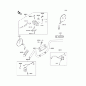 Схема вузла: Кермо & Пульт управління кермовим для Kawasaki VN750 Vulcan 750