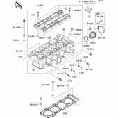 Схема вузла: Головка циліндра для Kawasaki ZX900 Ninja ZX-9R