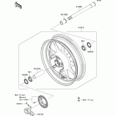 Схема узла: Ступица переднего колеса для Kawasaki VN1700 VN1700 Classic Tourer ABS