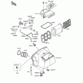 Схема вузла: Повітряний фільтр для Kawasaki ZX600 Ninja 600R