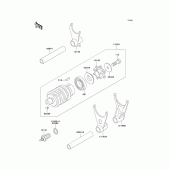 Схема вузла: Gear change drum/shift fork(s) для Kawasaki ZX600 Ninja ZX-6