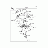 Схема вузла: Заглушка сидіння (Опція) для Kawasaki ZR800 Z800