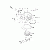 Схема узла: Цилиндр & Поршень для Kawasaki KLX650 KLX650