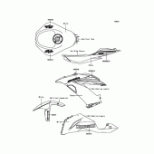 Схема вузла: Decals(PCWhite) для Kawasaki ZX636 Ninja ZX-6R ABS