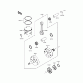 Схема вузла: Crankshaft/piston(s) для Kawasaki KX250/ KX252 KX250