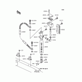 Схема вузла: Задній гальмівний циліндр для Kawasaki KLX250 D-Tracker