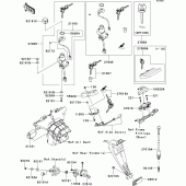 Схема узла: Замок зажигания для Kawasaki ZX600 Ninja ZX-6R