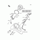 Схема вузла: Панель приладів для Kawasaki VN400 Vulcan II